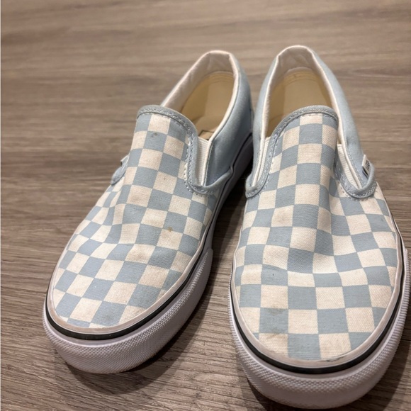 Vans Shoes - Blue and White Checkered Slip-Ons - Picture 2 of 4
